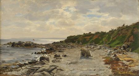 Eduard Gaertner Seashore France oil painting art